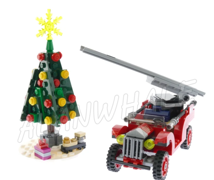 1197 шт. креативный эксперт зимняя деревня пожарная станция грузовик