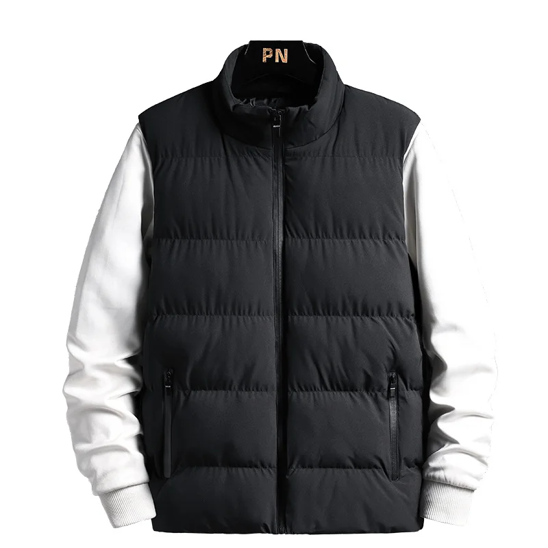 

Fashion Mens Sleeveless Jacket Autumn Winter Warm Cotton Vest Casual Men All-match Thicken Waistcoat Male Clothing M-5XL Chaleco