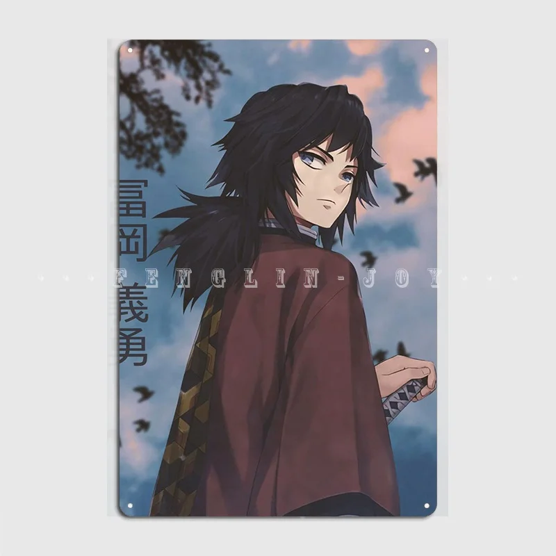 

Giyu Tomioka Poster Metal Plaque Cinema Garage Cinema Decoration Plaques Tin Sign Posters