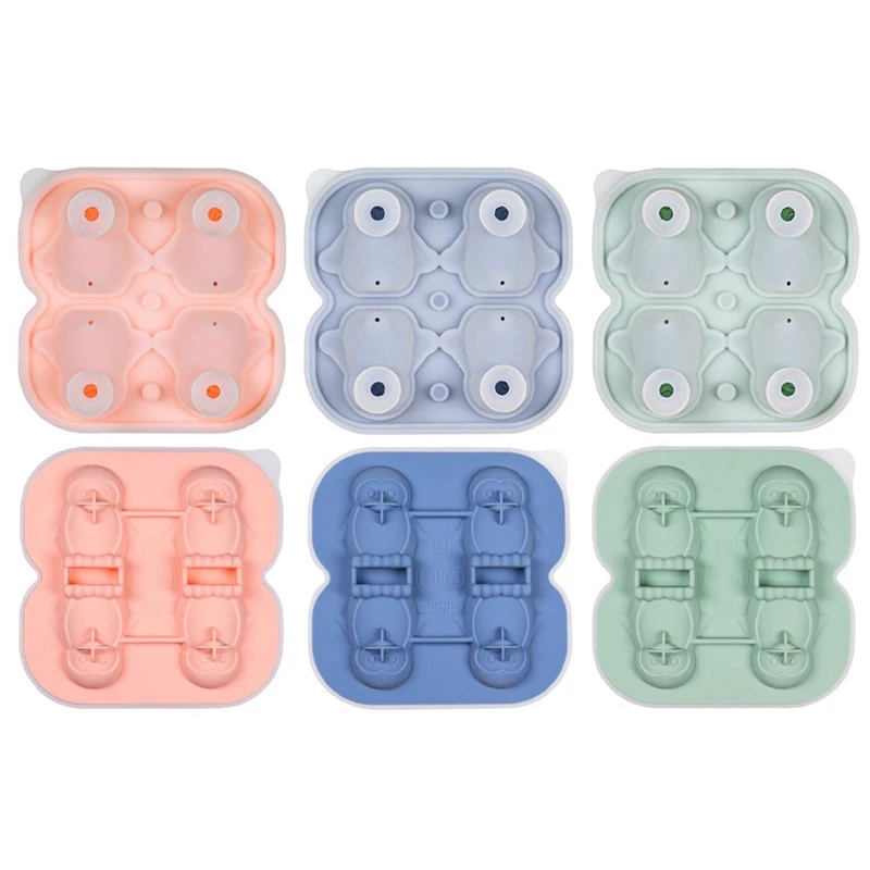 Форма для ледяных кубиков в виде пингвина поднос веселых форм 4 симпатичных