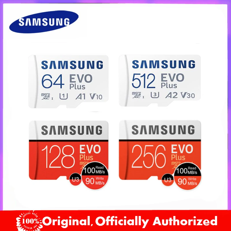 

SAMSUNG Memory Card EVO Plus 128GB Class10 TF Card 32GB 64GB 256GB 512GB Micro SD card C10 micro SDHC UHS-I U3 cartao de memoria
