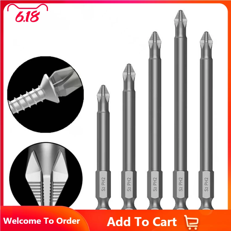 

Набор нескользящих магнитных насадок PH2, 25/50/65/70/90/120/150 мм