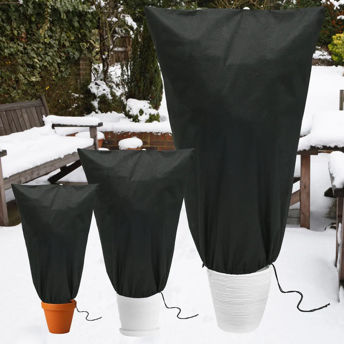 2PCS Plant Cover Tree Winter Cover Shrub Plant Warm Protecting Bag Frost Protection for Yard Garden Plants Small Tree VFD Bags