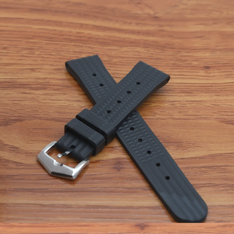 20mm 22mm Black Silicone Sport Strap Diving Waterproof Rubber for Seiko Tunas Canned Turtle 6105 6309 SRPE 007/Samsung Watch