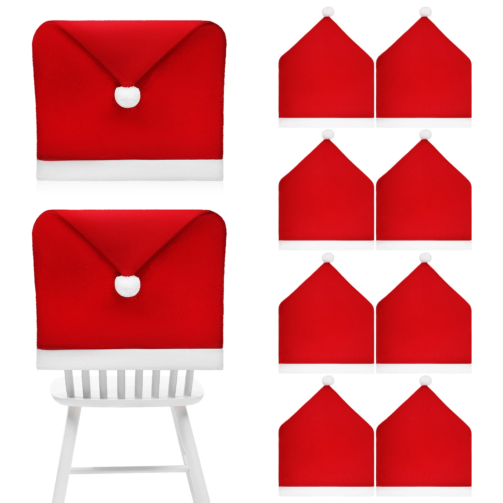 

10 Pcs Chair Covers Christmas Chair Covers Christmas Seats Cover Party Chair Protectors