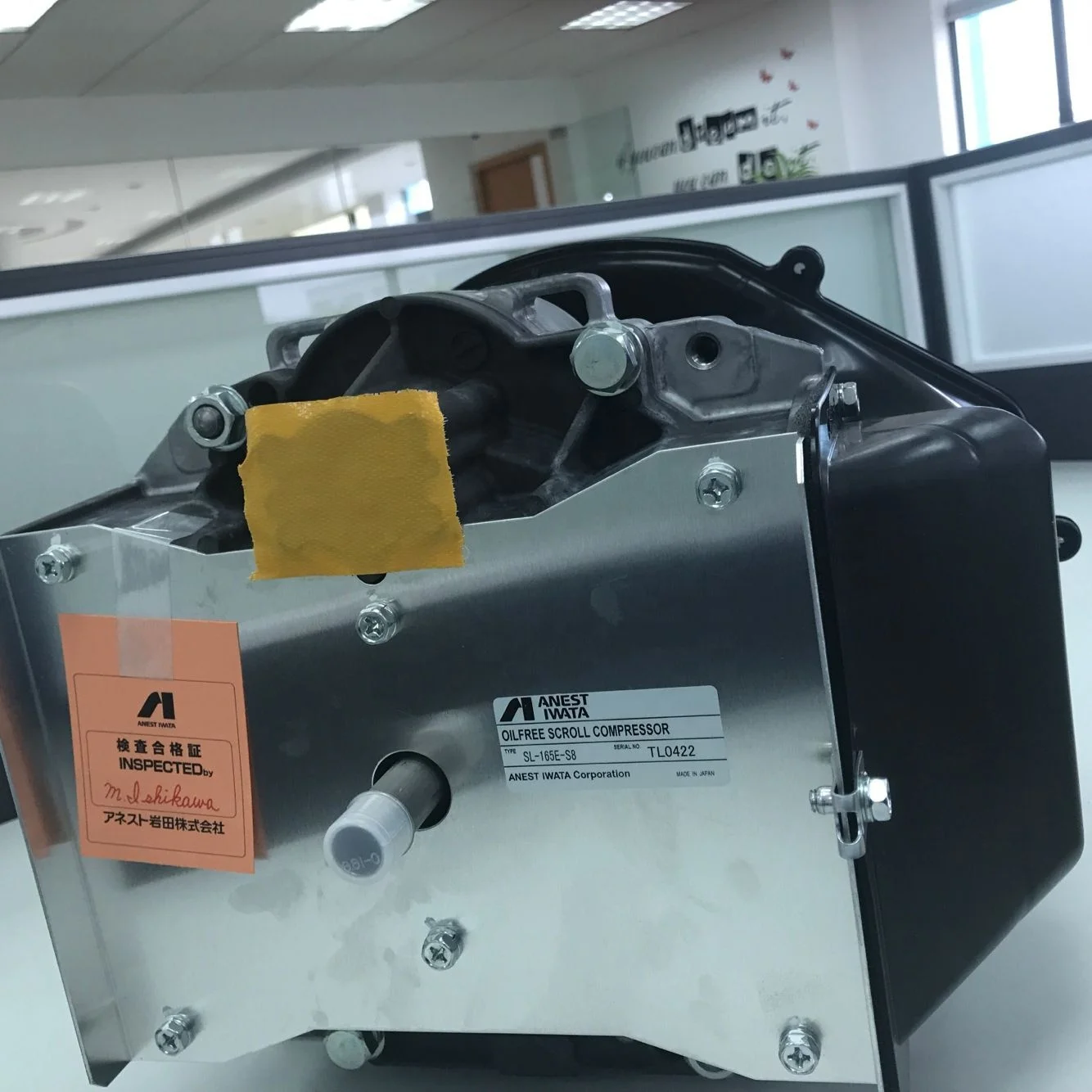 Фото Anest Iwata SL-165E-S8 безмасляная головка воздушного компрессора с прокруткой, воздушный конец для компрессора Atlas Copco ATSL-165E 2236050200 2236050100 №3