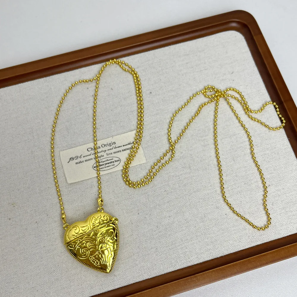 Модная цепочка в форме сердца длинное ожерелье подвески для женщин новинка 2024