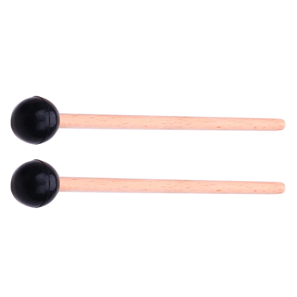 

2 Pcs Ethereal Drum Hammer Bass Accessories Percussion Stick Marimba Tongue Xylophone Sticks Solid Wood Toddler