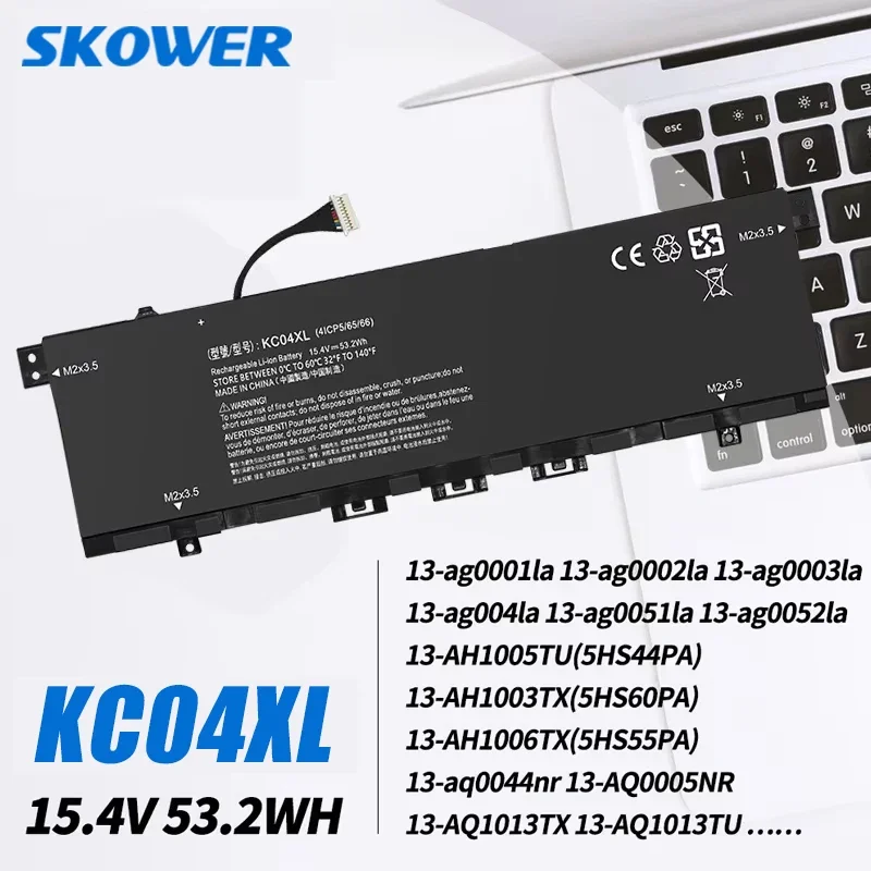 Фото Аккумулятор SKOWER 15.4V 53.2Wh KC04XL для HP Envy X360 13-AG 13M-AQ 13-AH 13-AQ0010TU 13-AH0010TX HSTNN-DB8P HSTNN-IB8K L08544-2B1 №2