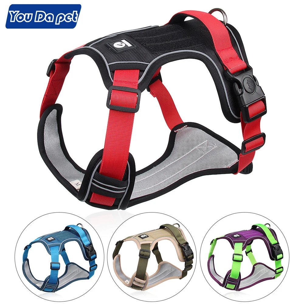

Large dog vest adjustable chest belt reflective explosion-proof rinsing dog chain collar pet training supplies nylon dog belt