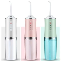 oral irrigator dental water jet for teeth usb rechargeable portable water flosser 4 nozzles 200ml waterproof ipx7 tooth cleaner