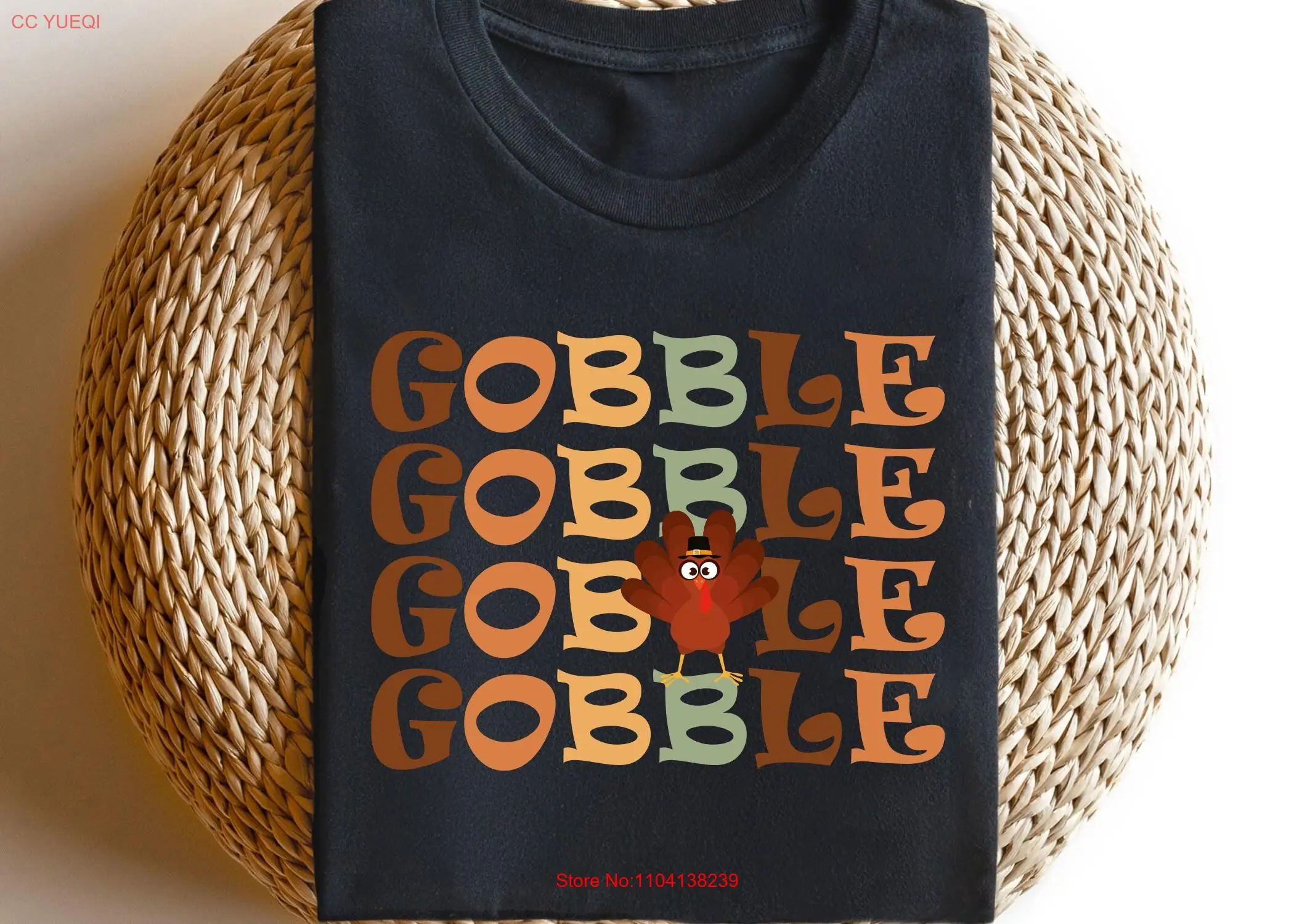 Футболка Gobble на День Благодарения модное осеннее воссоединение семьи для него