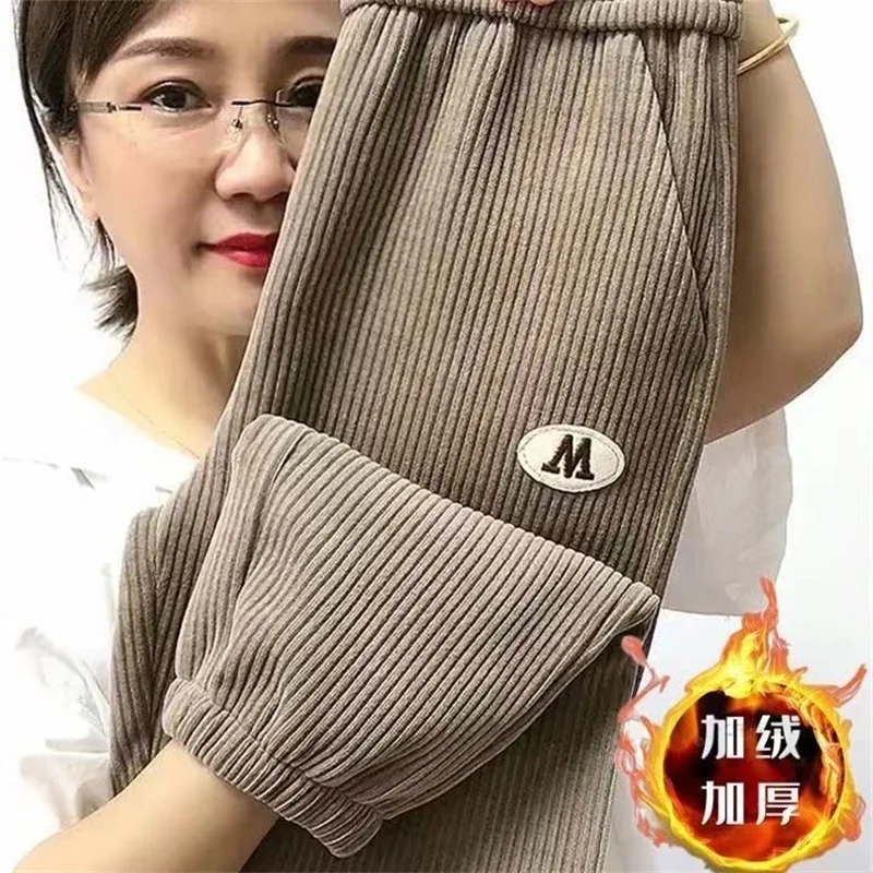 2025Осенне-зимние новые брюки Harun свободные тонкие из синели бархатные женские Martin