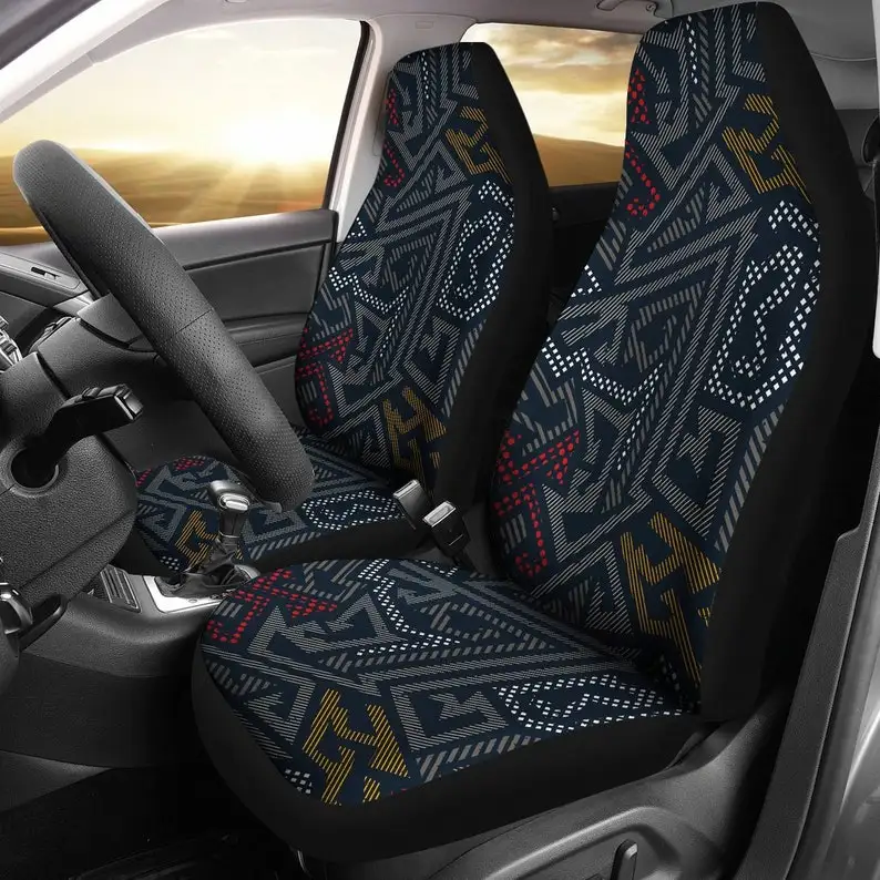 

Dark Tribal Abstract Art Car Seat Covers Pair, 2 Front Seat Covers, Car Seat Protector, Car Accessories