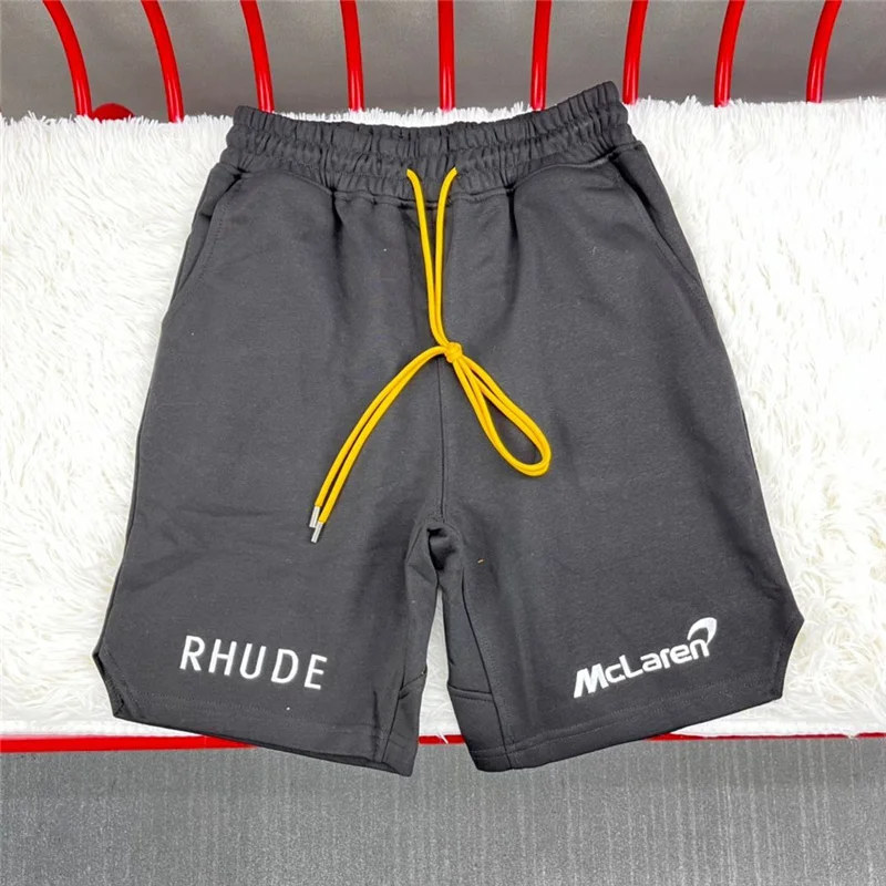 

Luxury Brand high quality Mesh Patchwork Shorts Men Women Best Quality Inside Moonlight Sunset Rhude Drawstring Breeches