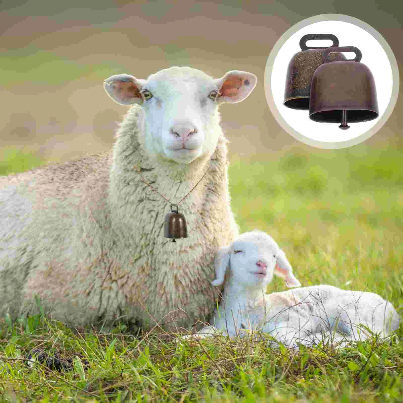 

2 Pcs DIY Bell Hanging Decor Farming Accessories Christmas Garland Wind Chimes Copper