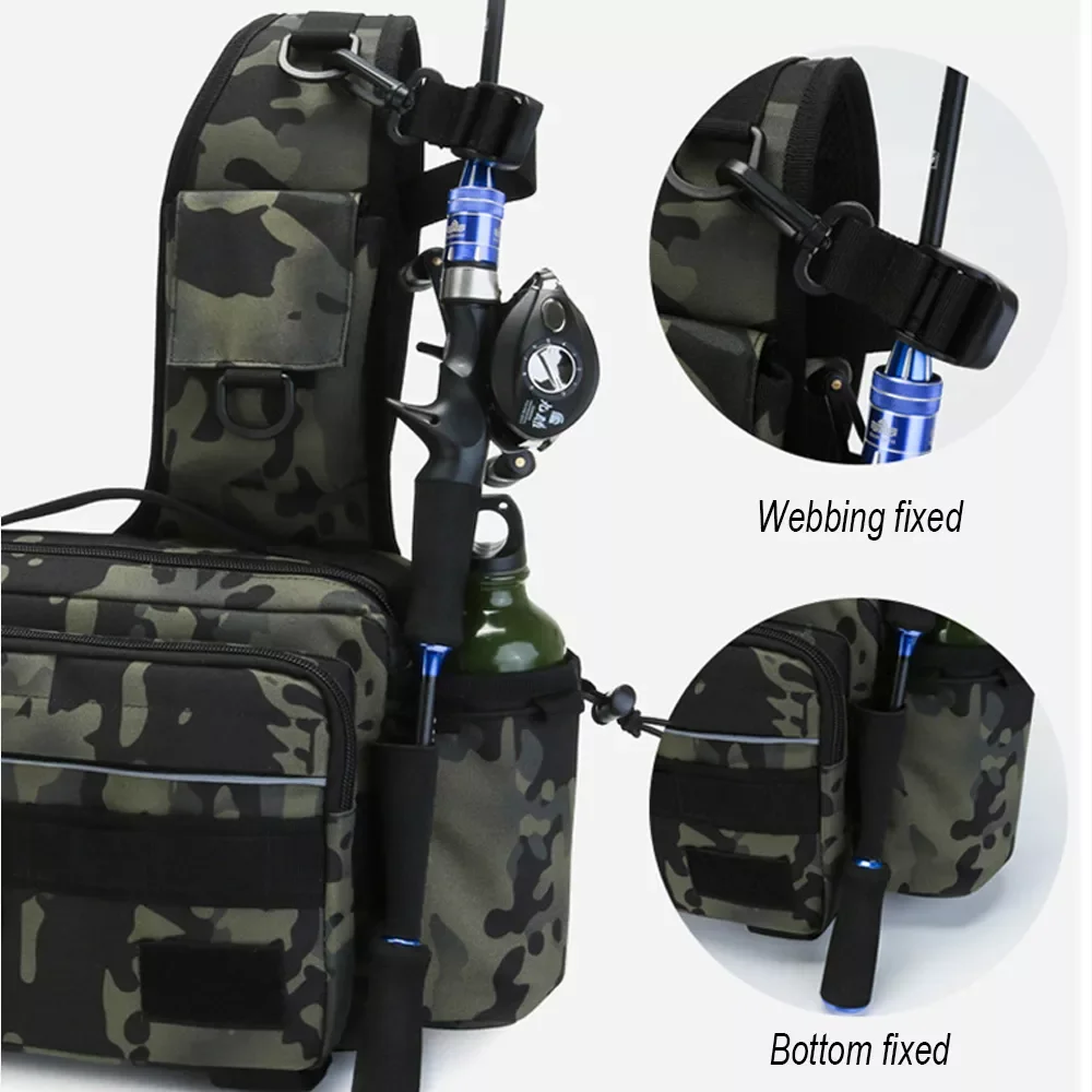 Tackle Bag Single Shoulder Crossbody Bags Waist Pack Fish Lures Gear Utility Storage Fishing Box Bag Tactical Bag enlarge