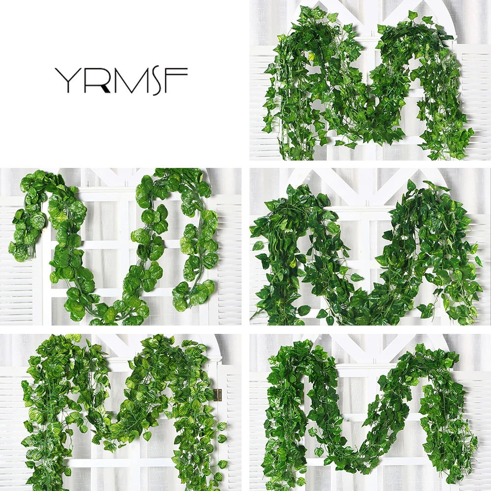 

YRMSF фотоподвесные виноградные лозы для листвы, листья из ротанга, уличное украшение для сада, дома, свадьбы, вечеринки, искусственное растен...