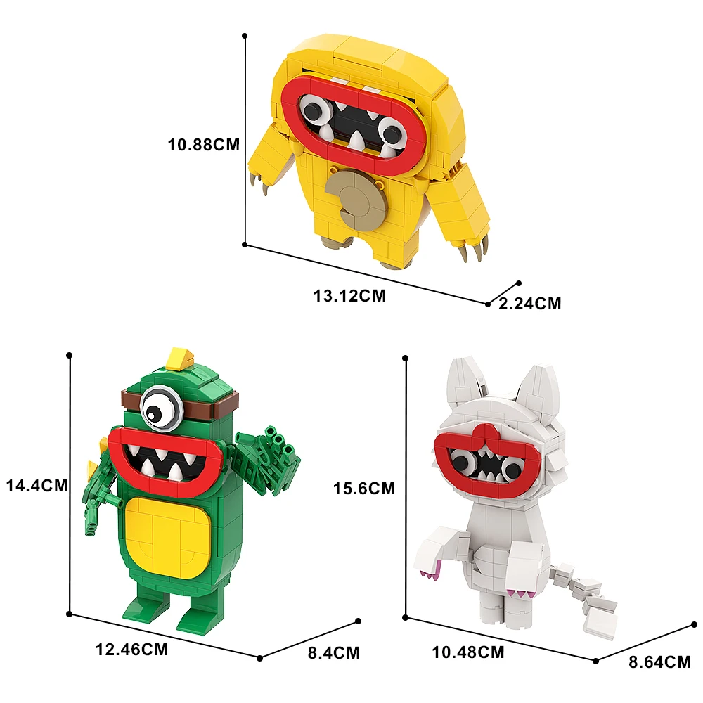 Конструктор Joyville 3 шт./комплект фигурки зубы монстр ужасы приключения пазлы для