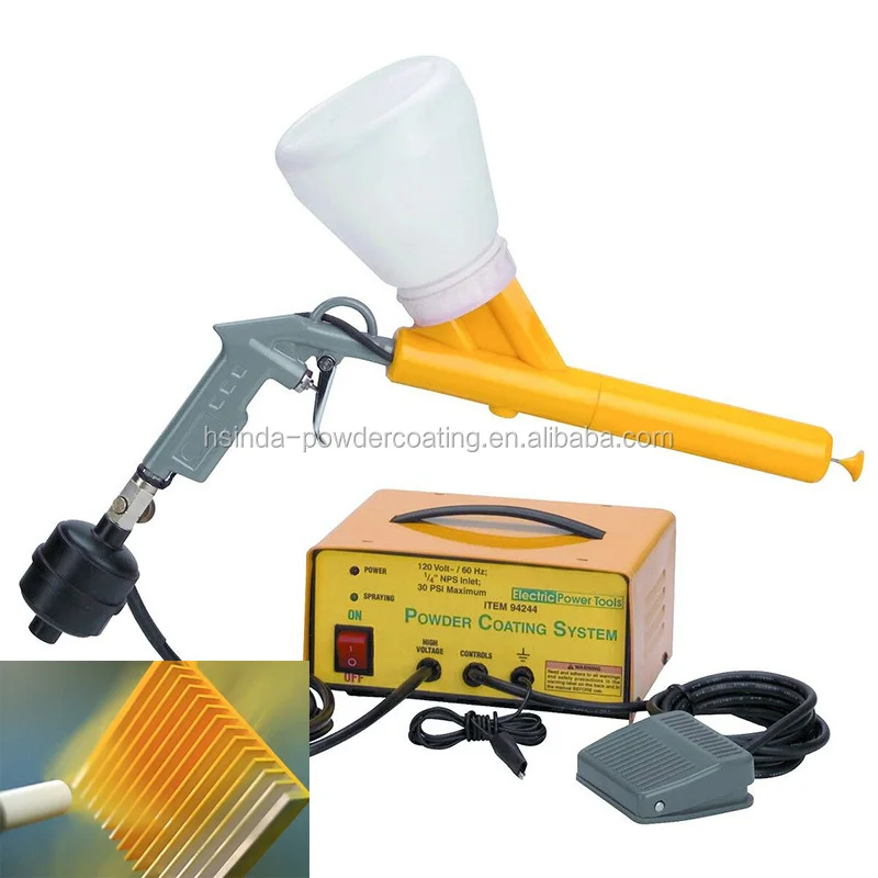 

Manual portable powder coating system electrostatic paint spray gun