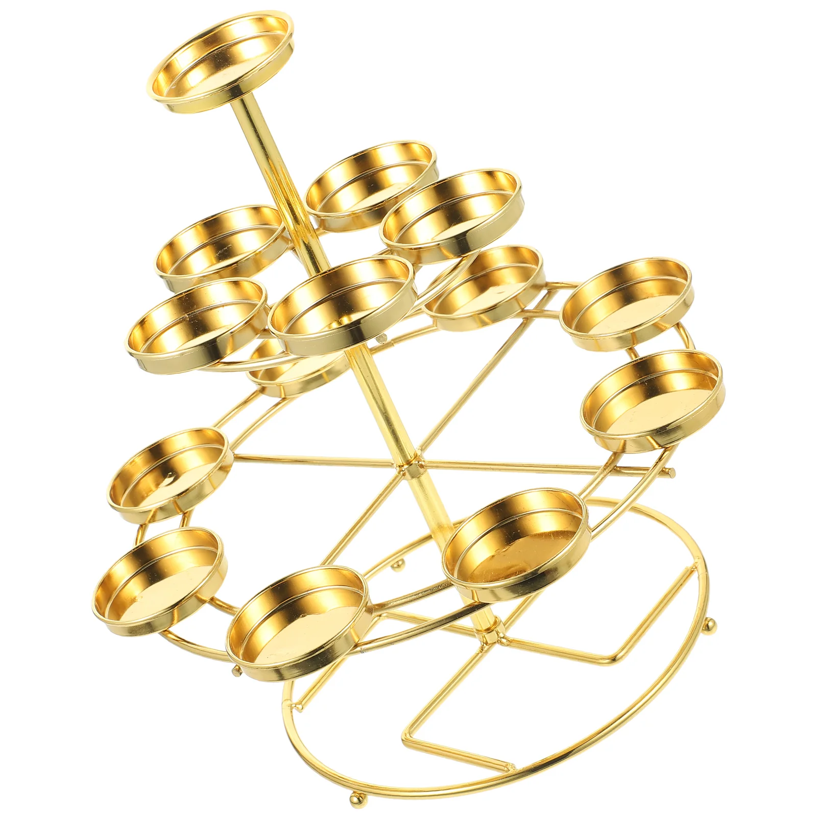 

Candles Butter Lamp Holder Decorative Vintage Holders Metal Candleholder Lotus Shaped Candlestick Temple Base