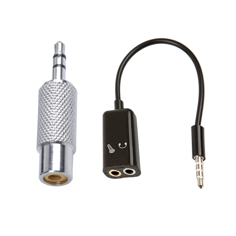 

Top Deals 2 Pcs Accessories:1 Pcs 3.5Mm Stereo Male To RCA Mono Female Audio Adapter & 1 Pcs 3.5Mm Stereo Audio Splitter