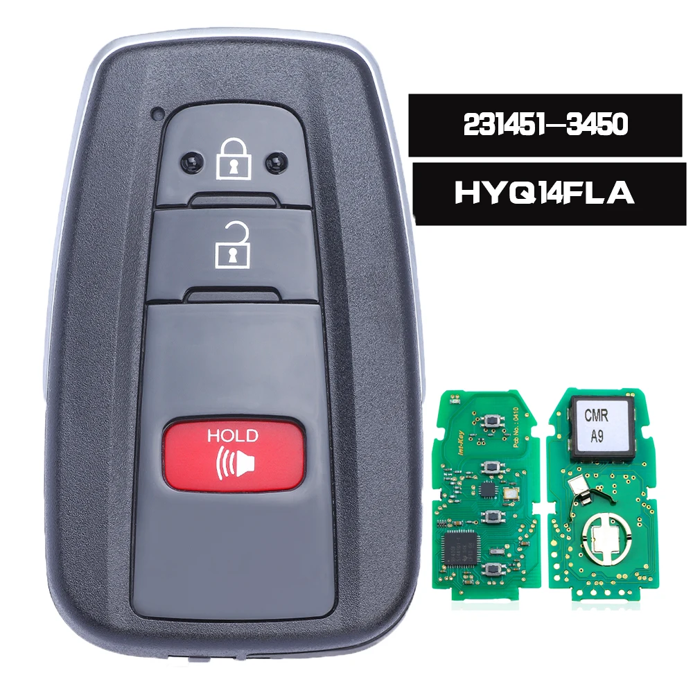 

KEYECU 231451-3450 HYQ14FLA дистанционный смарт ключ-брелок 314,3 МГц для Toyota Prius Prime ,RAV4 Camry Highlander 2018 2019 2020 2021 2022