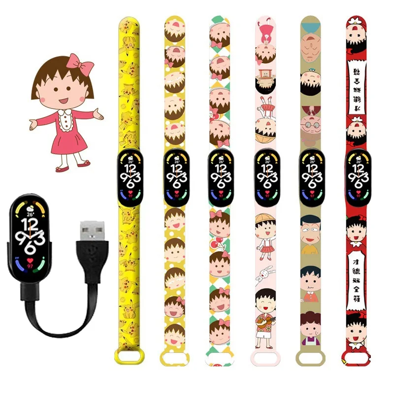 

pikachu Bluetooth Smart Watch M7 Sports Electronic Heart Rate Blood Pressure Blood Oxygen Monitoring Chibi Maruko Watch