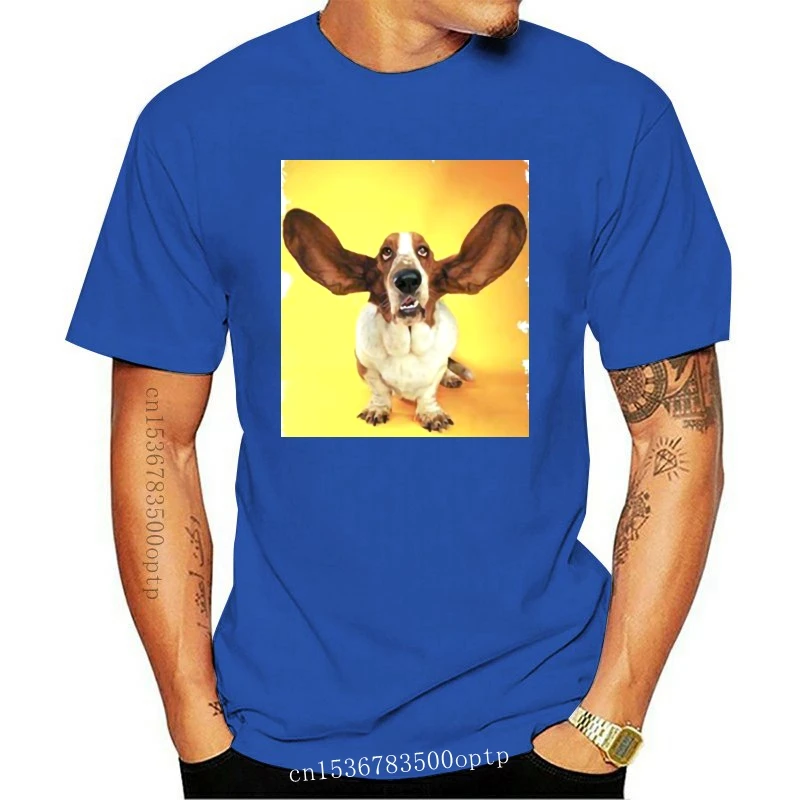 

Наушники Kaus Katun Pria bассет Hound Open Kaus Gambar Cetak