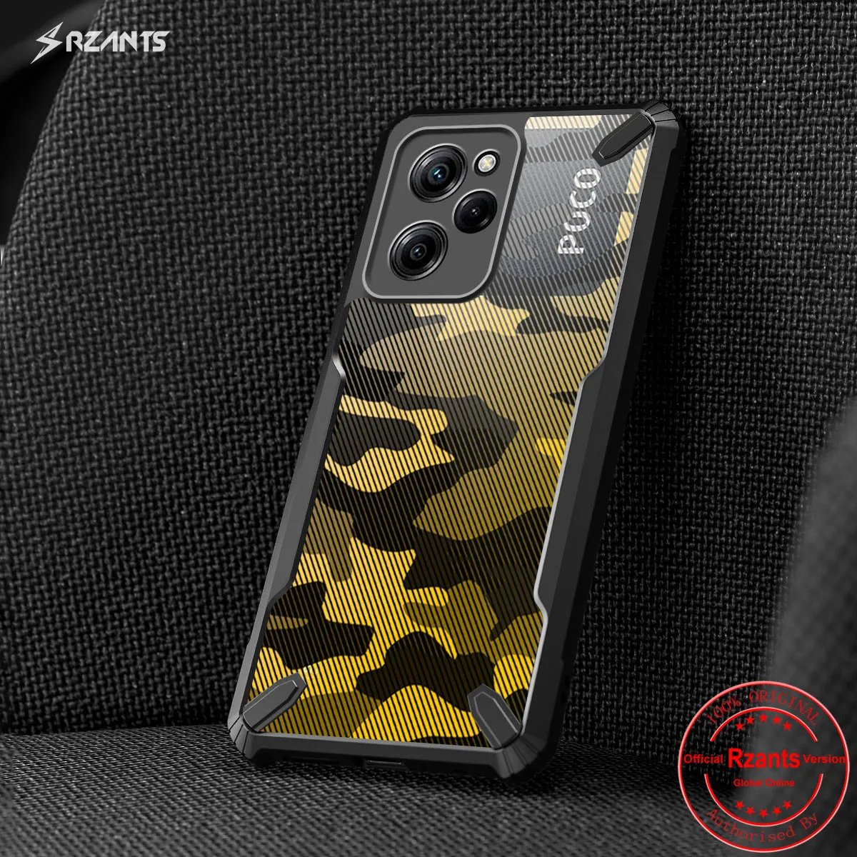 

Чехол Rzants для Xiaomi Poco X5 5G полупрозрачный [Камуфляжный военный бык] тонкий прочный защитный чехол для телефона