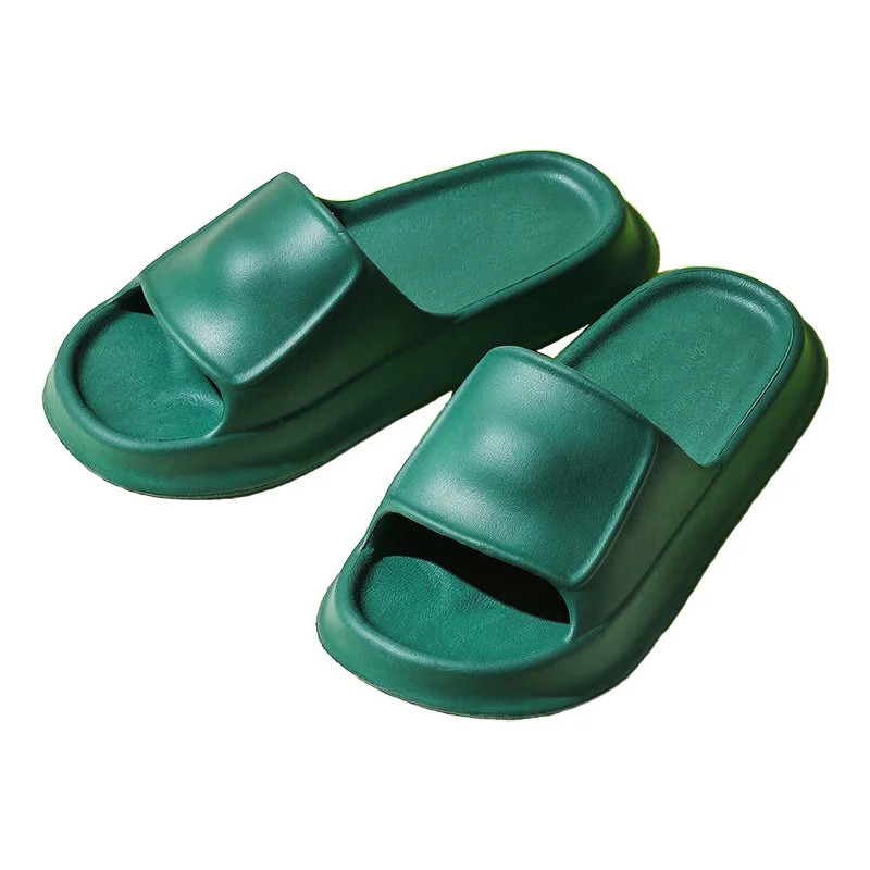 Summer Women Men's Slippers Home Indoor Thick Platform Shoes Unisex EVA Soft Sole Bathroom Slides Simple Non-Slip Wading Slipper