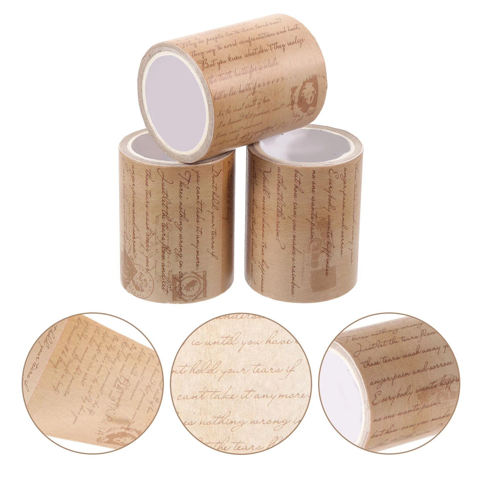 

3 Rolls European American Retro Decor Japanese Paper Gift Wrapping Vintage Washi Tape