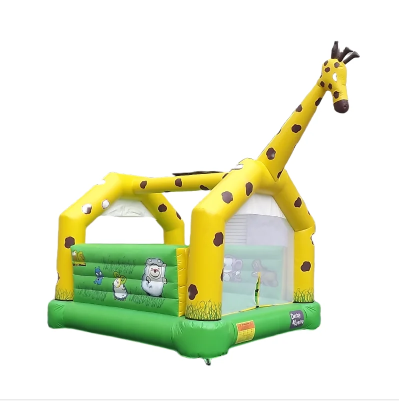Индивидуальный надувной замок с жирафом для детей