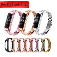 stainless steel wrist strap for xiaomi mi band 6 5 4 3 metal watch band smart bracelet miband 6 replaceable watch straps mi 4