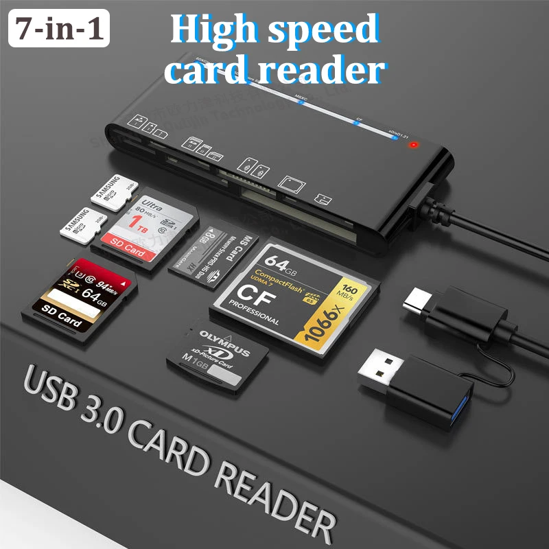 Micro SD TF SDHC SDXC CF Compact Flash XD MS Memory Stick Card Reader USB 3.0 5 Гбит/с Передача данных Карта памяти