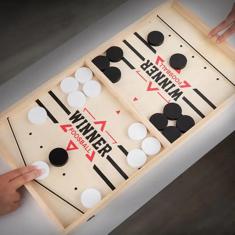 

Table Fast Hockey Sling Puck Game Paced Sling Puck Fun Gobang Toys Board-Game Party Game Toy For Adult Child Games