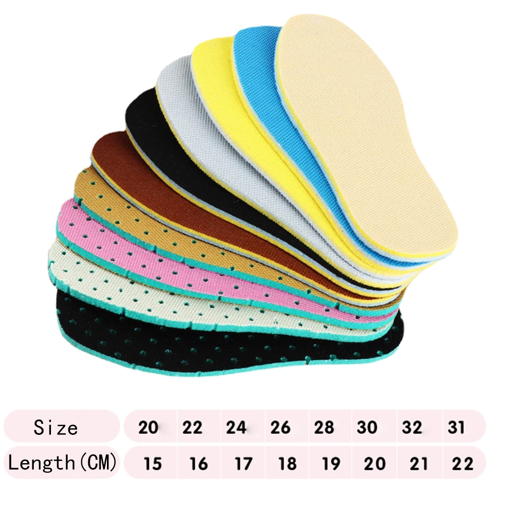 Children Sweat Absorbing Insoles Sport Support Running Insert Deodorant Breathable Cushion For Feet Boy Girl Sneakers Soles Pads