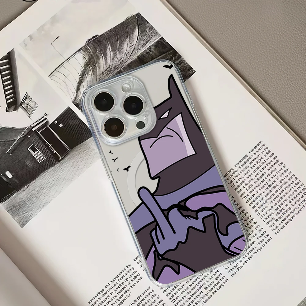 Забавный чехол для телефона B-Batmans International pack iPhone 12 11 13 14 15 16 Max Pro Plus Magsafe магнитный