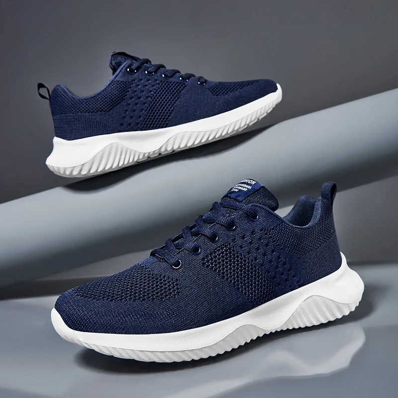 

New Men's Sneakers 2022 Summer Breathable Shoes For Men Fashion Walking Mesh Flat Shoes Male Tenis Masculino Zapatillas Hombre