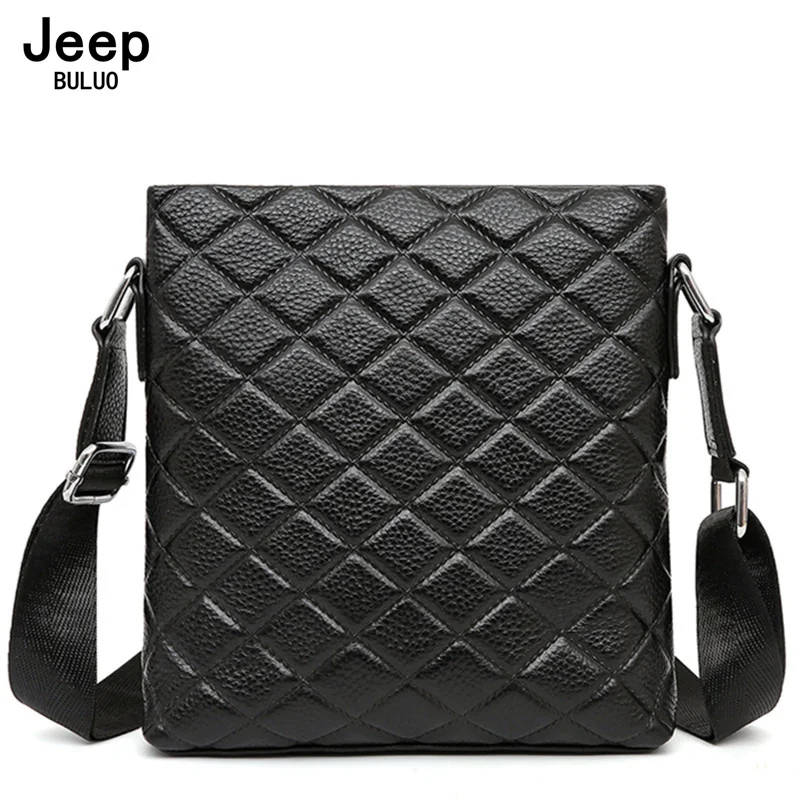 

Сумка-мессенджер Jeep Buluo мужская из натуральной кожи, портфель на плечевом ремне, модный саквояж кросс-боди в повседневном и деловом стиле