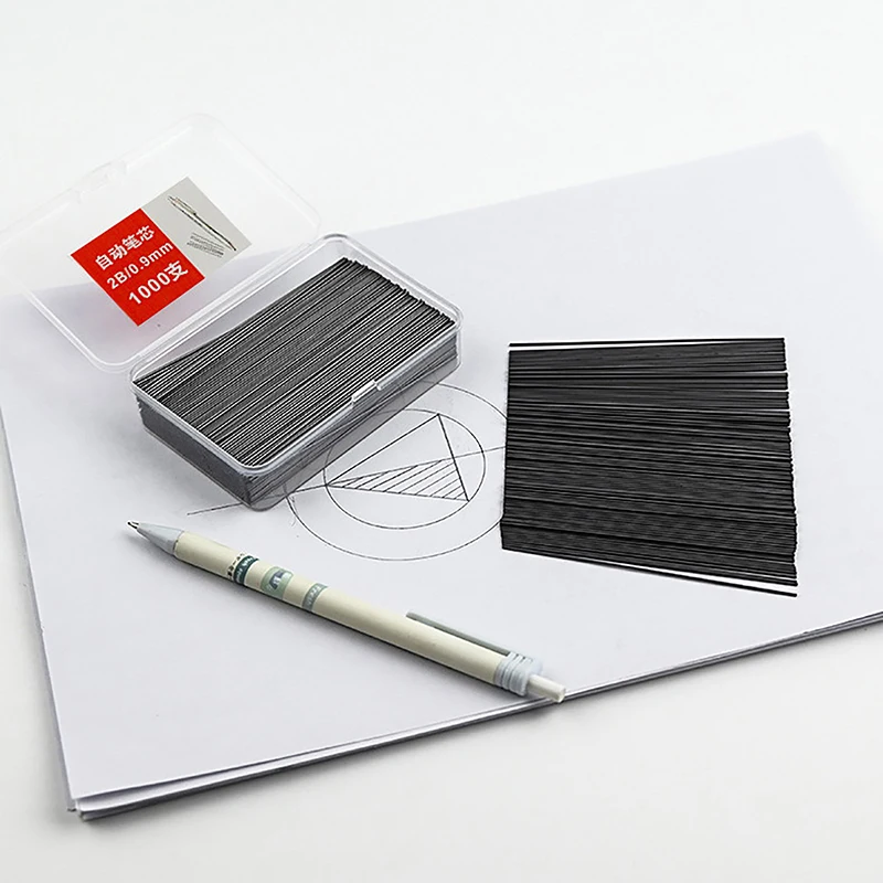 

1000Pcs Large Capacity Resin Automatic Pencil Refill 0.9mm Replaceable Pencil Refills Student Affordable Articles