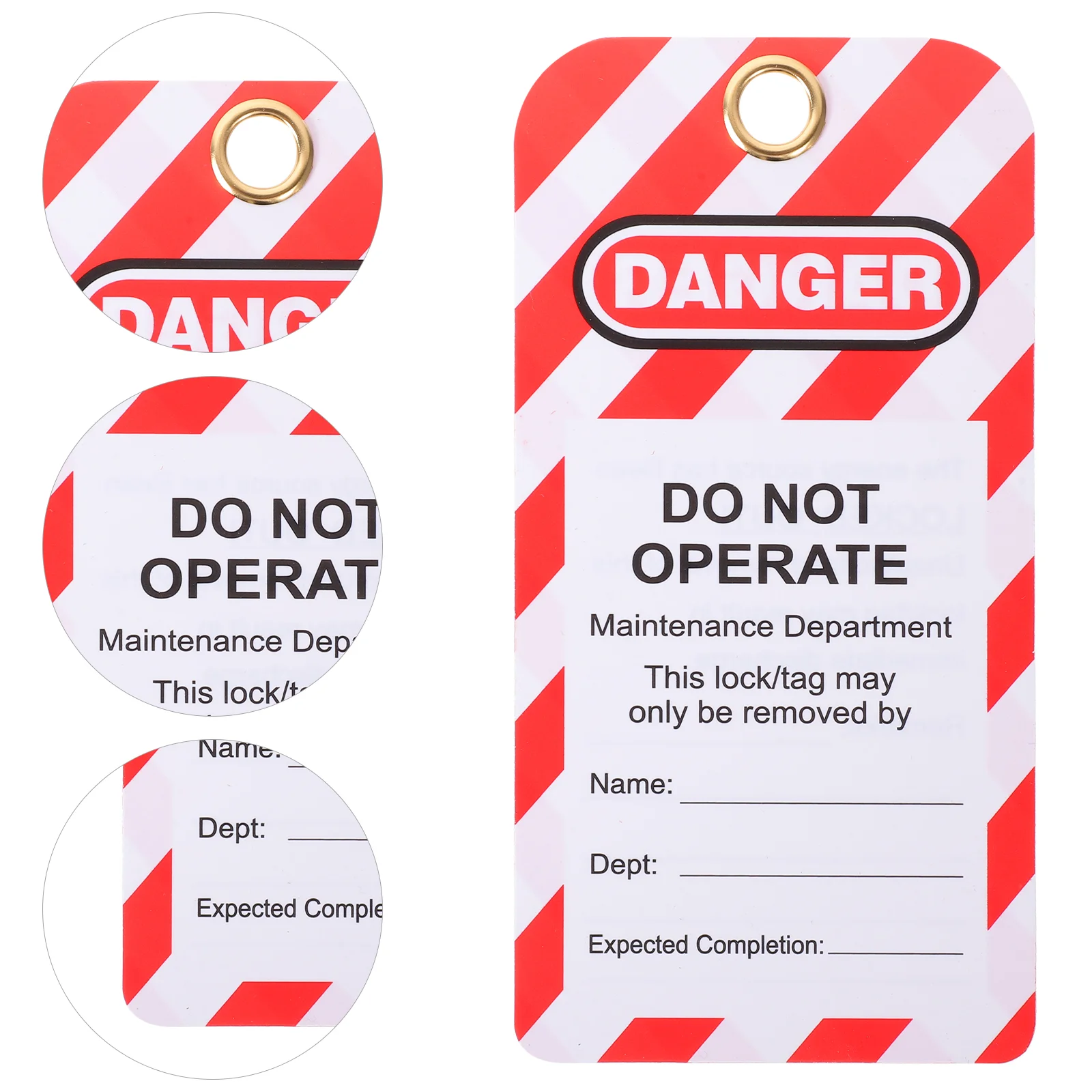 

10pcs Lockout Tags Danger Tags Do Not Operate Hanging Tags for Factory Equipment