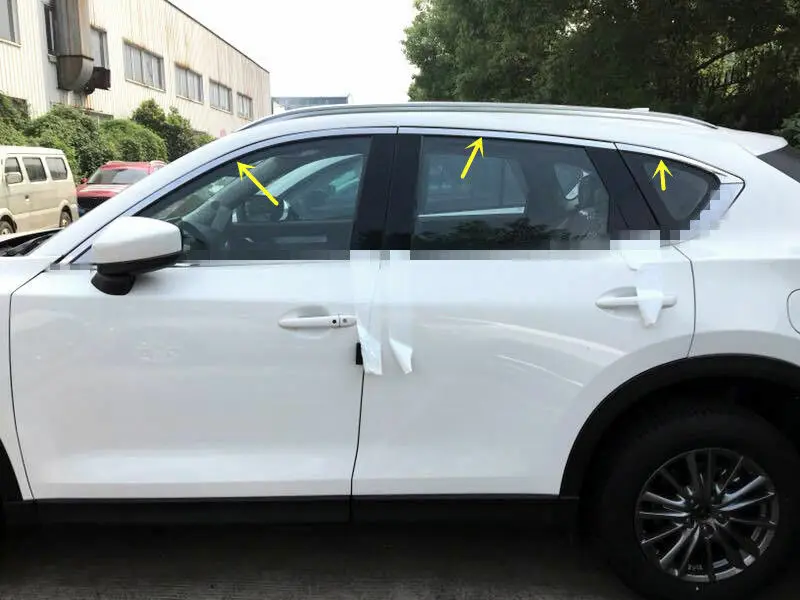 

2017 - 2020 For Mazda CX-5 Upper Window Chrome Frame Sills Cover Trim 6pcs Steel