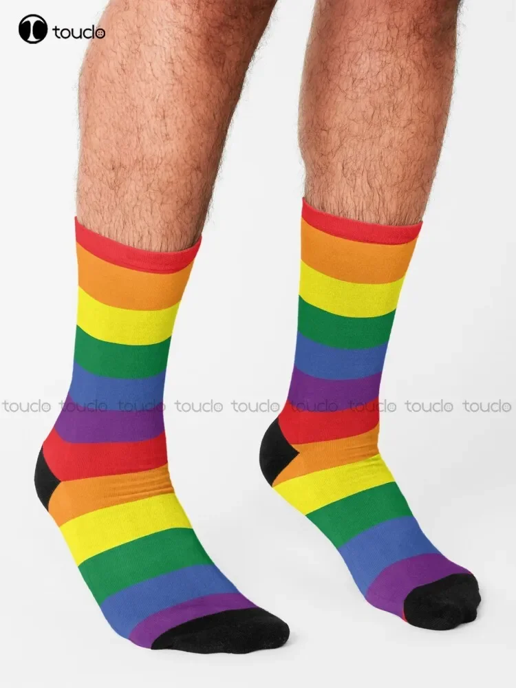 ЛГБТ-шкарпетки с флагом гордости высокое качество милые элегантные хлопковые