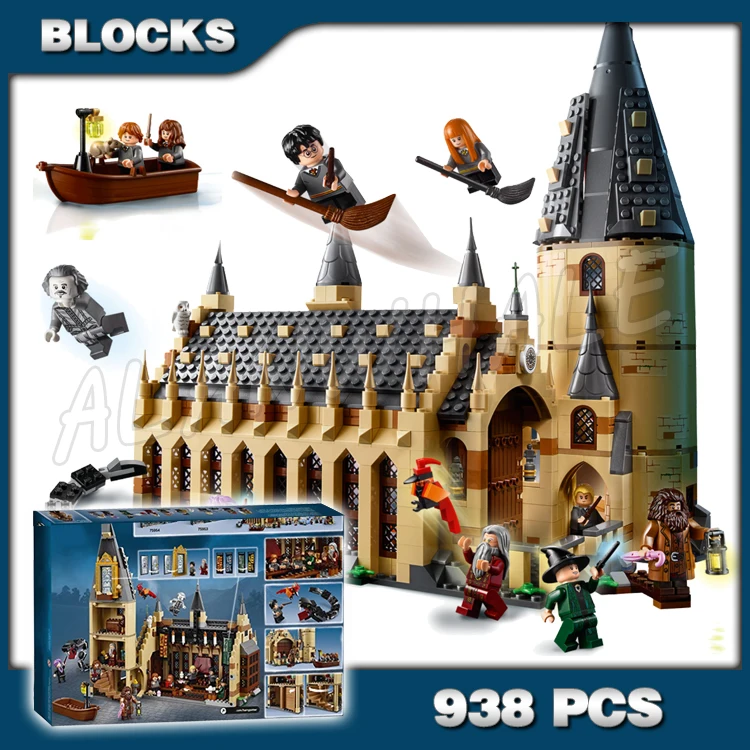 

938pcs Magical World of Wizards 4-level School Great Hall Students House Harris 11007 Building Blocks Toy Compatible With Model