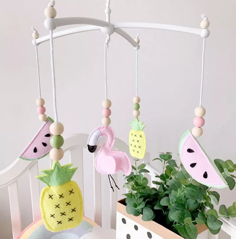 

Baby Mobile Crib Rattles Felt Toys for 0-12 Months Newborn Cot Hanging Bed Bell Rotating Holder Arm Kids Room Decoration