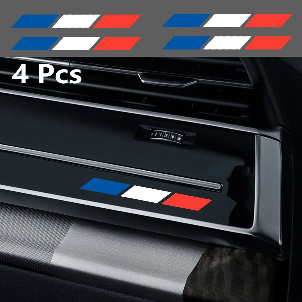 Креативная простая наклейка с французским флагом авто центральная консоль