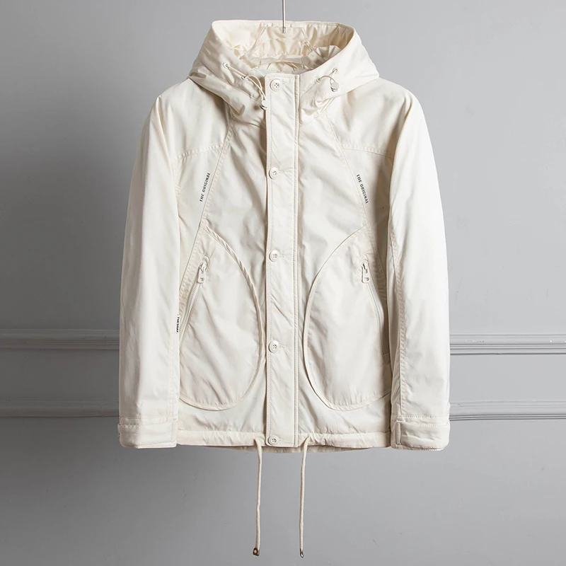 New Men Parkas Winter Spring Casual Padded Puffer Jackets Men's Streetwear Warm Hooded Outerwear Coat Windproof Men Clothing
