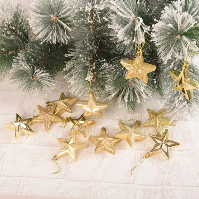 

12pcs Christmas Decoration Pendant 7cm Christmas Special-shaped Decoration Pendant Christmas Tree Pendant 2022 New Year Pendant