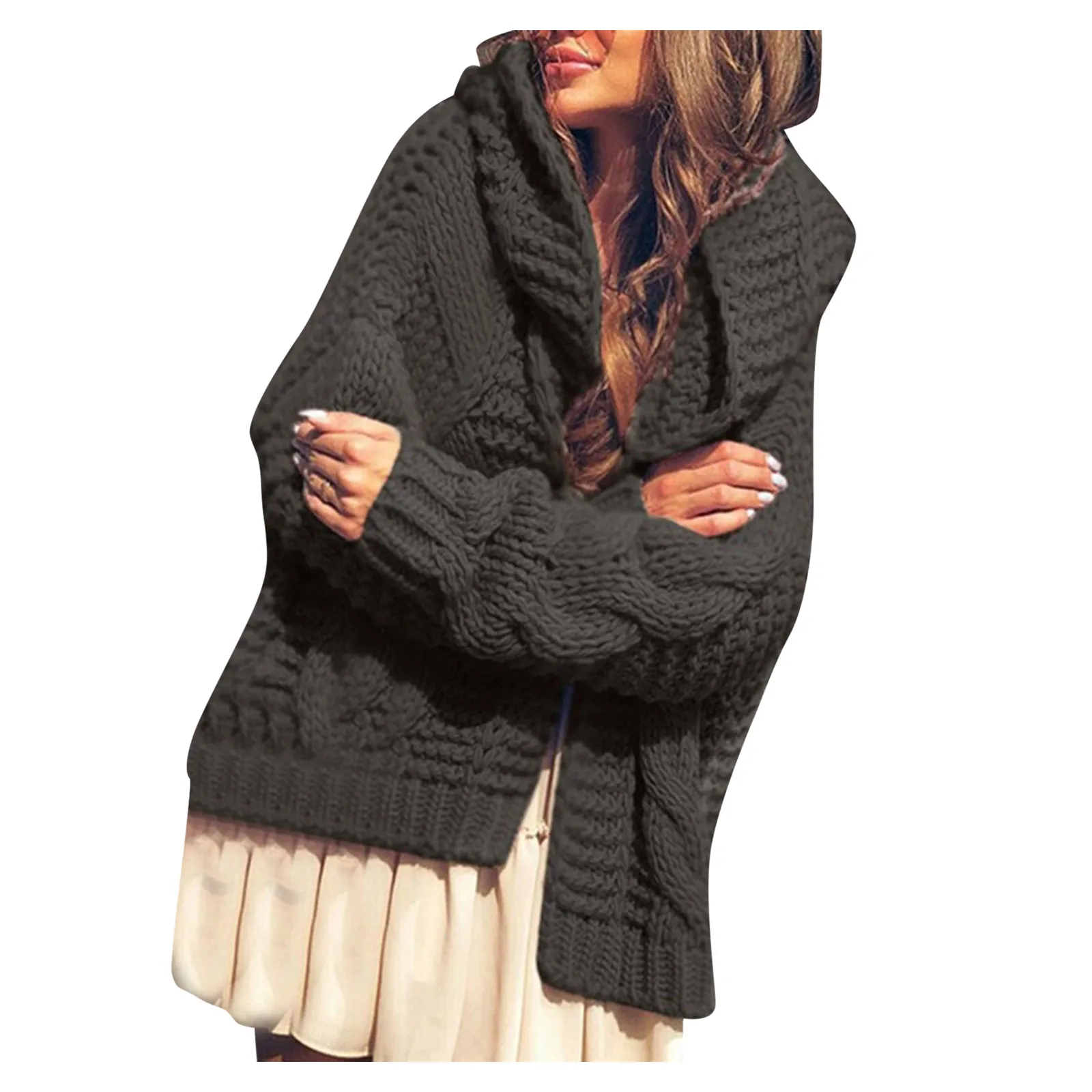 Женский вязаный кардиган City Bell повседневный свободный свитер с широким рукавом